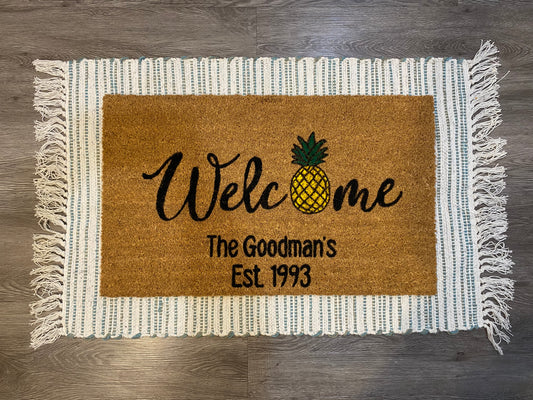 Pineapple Welcome Mat